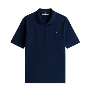 Tommy Hilfiger - Polo 1985 pique cotone WW0WW43224 Blu scuro Regular Fit