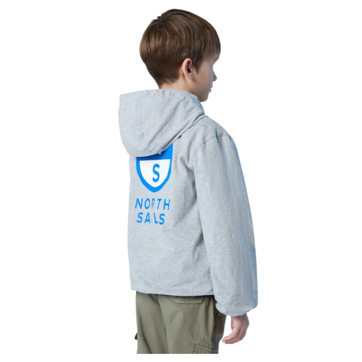 North Sails - Giacca blu scuro reversibile grigio Windbreaker 701925-SS24 - immagine 5