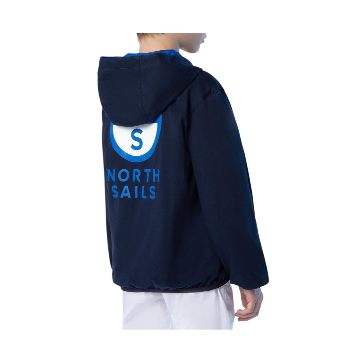 North Sails - Giacca blu reversibile blu scuro Windbreaker 701925-SS24 - immagine 3