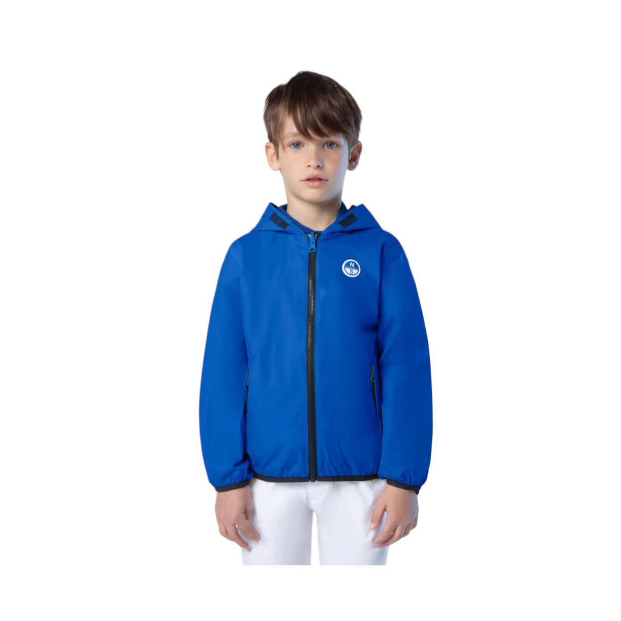North Sails - Giacca blu reversibile blu scuro Windbreaker 701925-SS24 - immagine 5