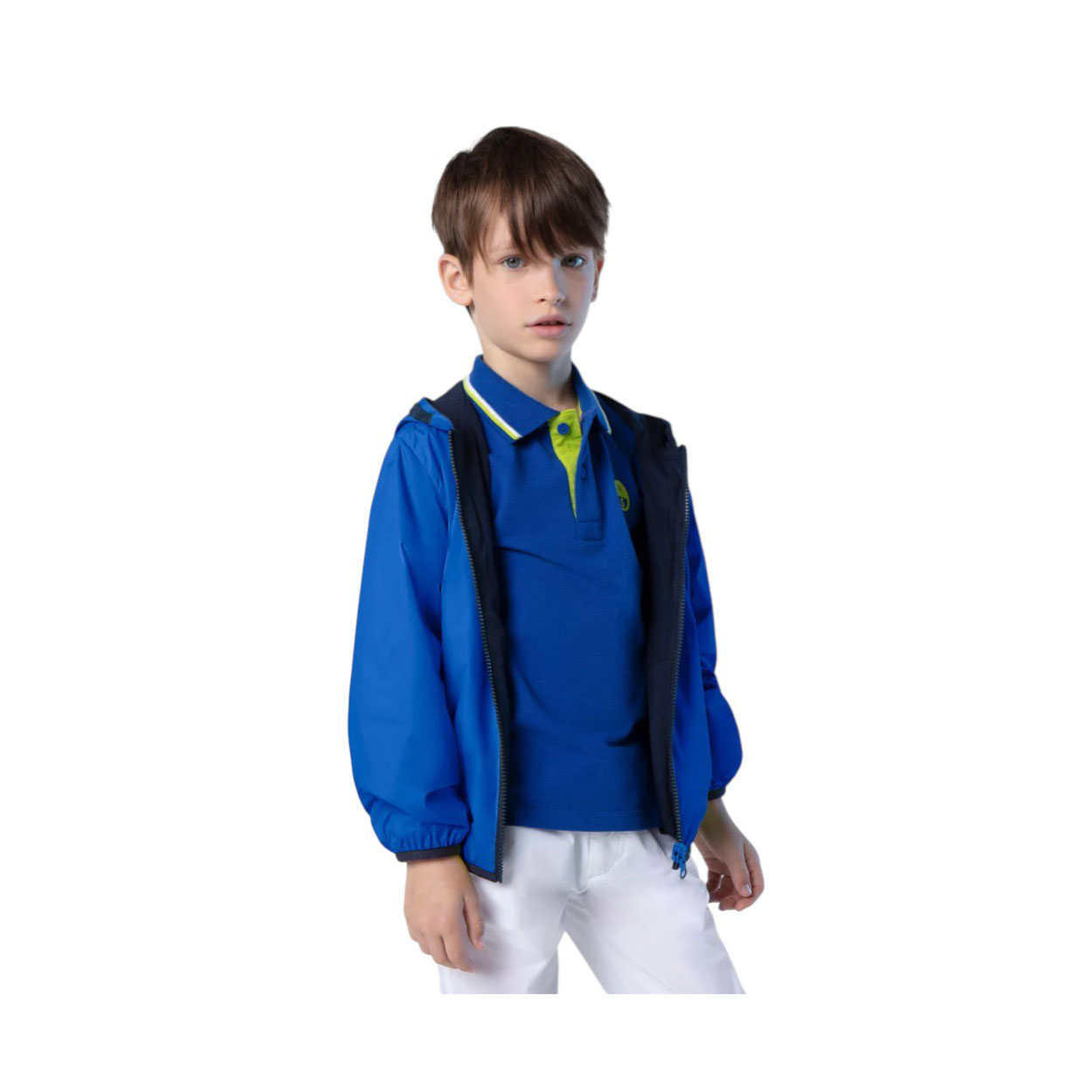 North Sails - Giacca blu reversibile blu scuro Windbreaker 701925-SS24 - immagine 4