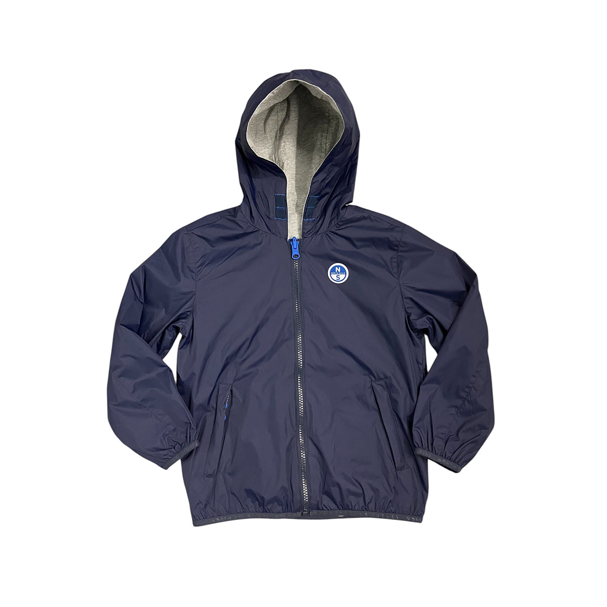 North Sails - Giacca blu scuro reversibile grigio Windbreaker 701925-SS24