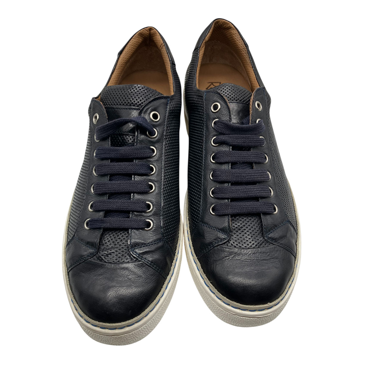 Raphael - EU/44 - Sneaker basso in pelle blu navy effetto traforato Summer2 - immagine 3