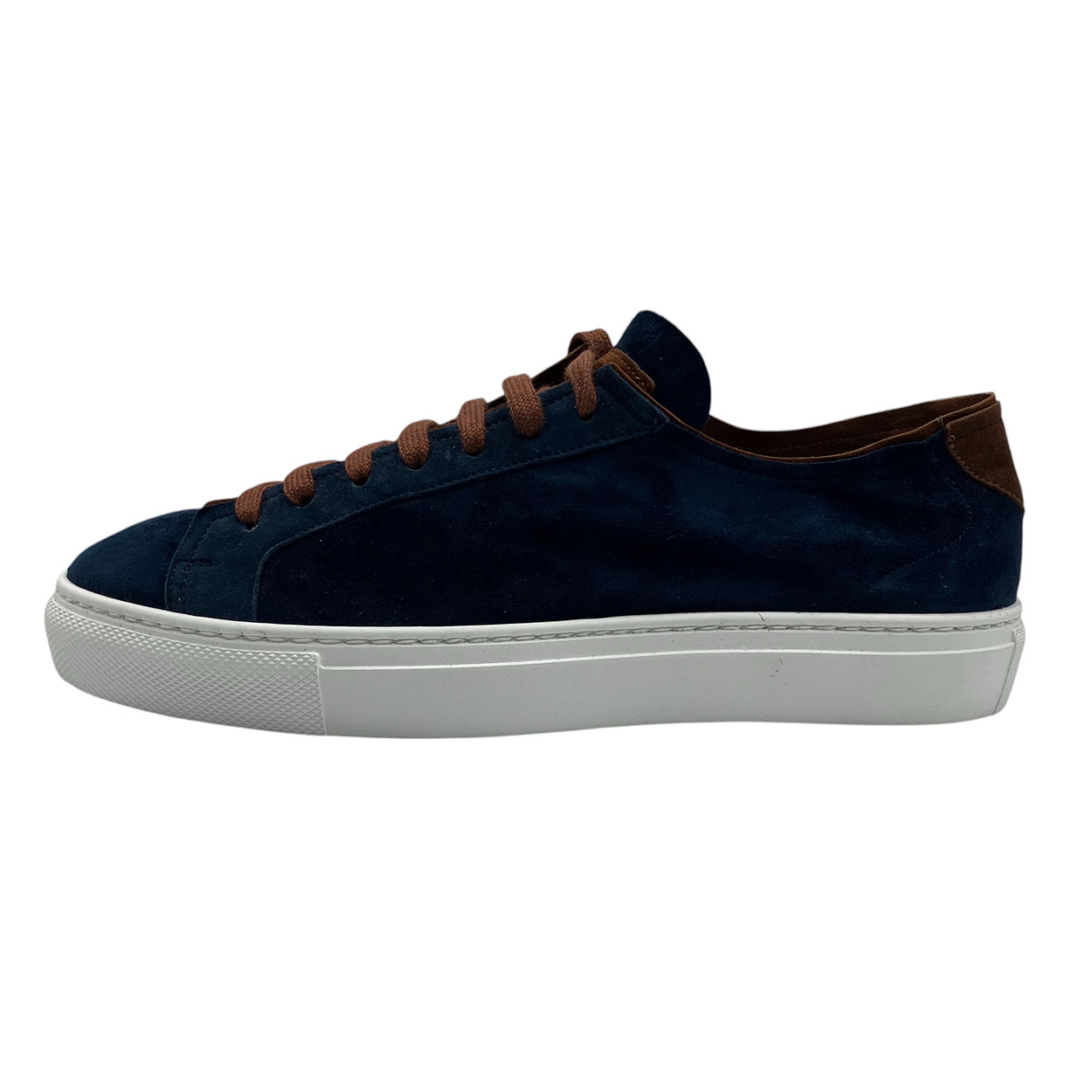 Franco Fedele - Sneaker basso in scamosciato ultra morbido blu 64889