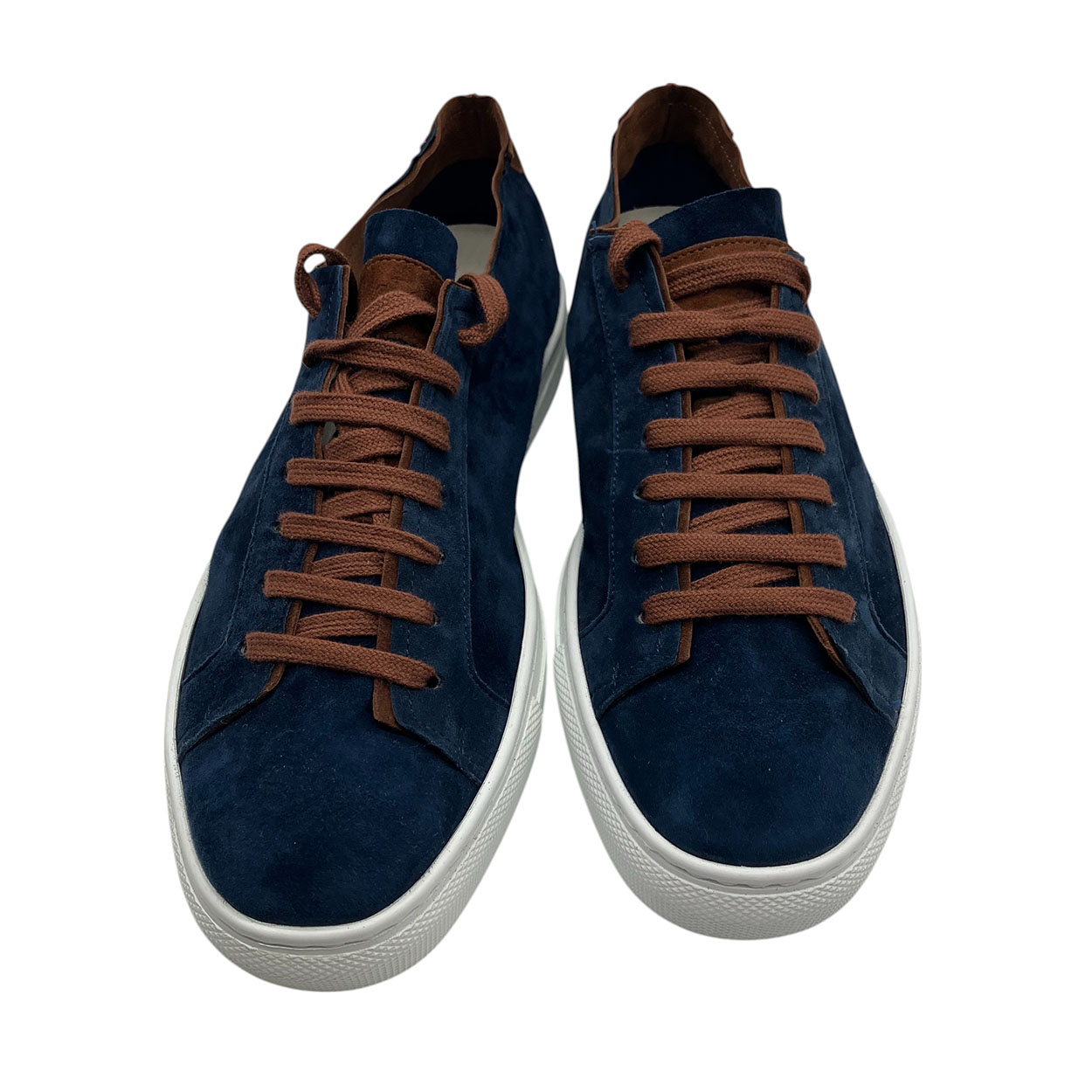 Franco Fedele - Sneaker basso in scamosciato ultra morbido blu 64889 - immagine 3