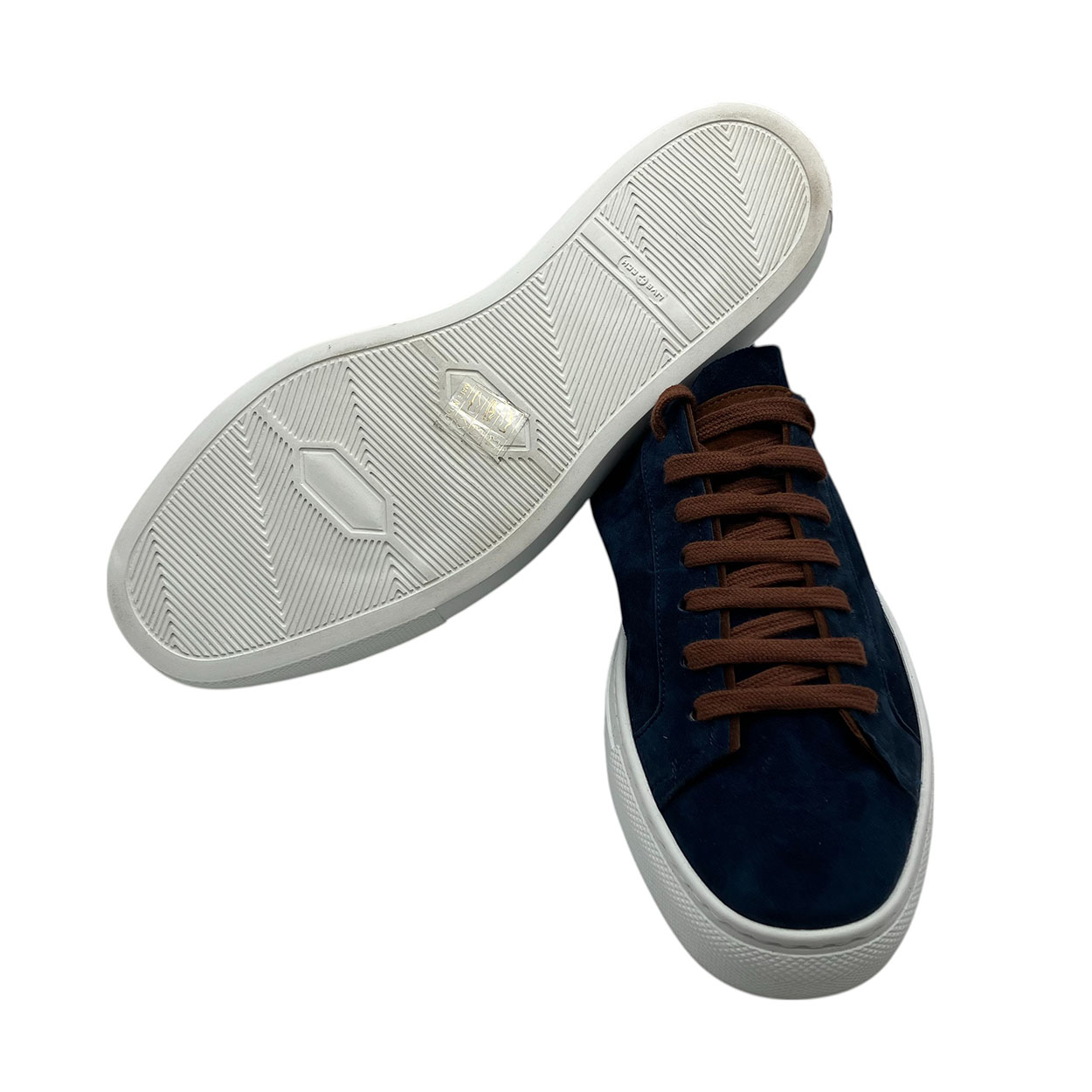 Franco Fedele - Sneaker basso in scamosciato ultra morbido blu 64889 - immagine 4