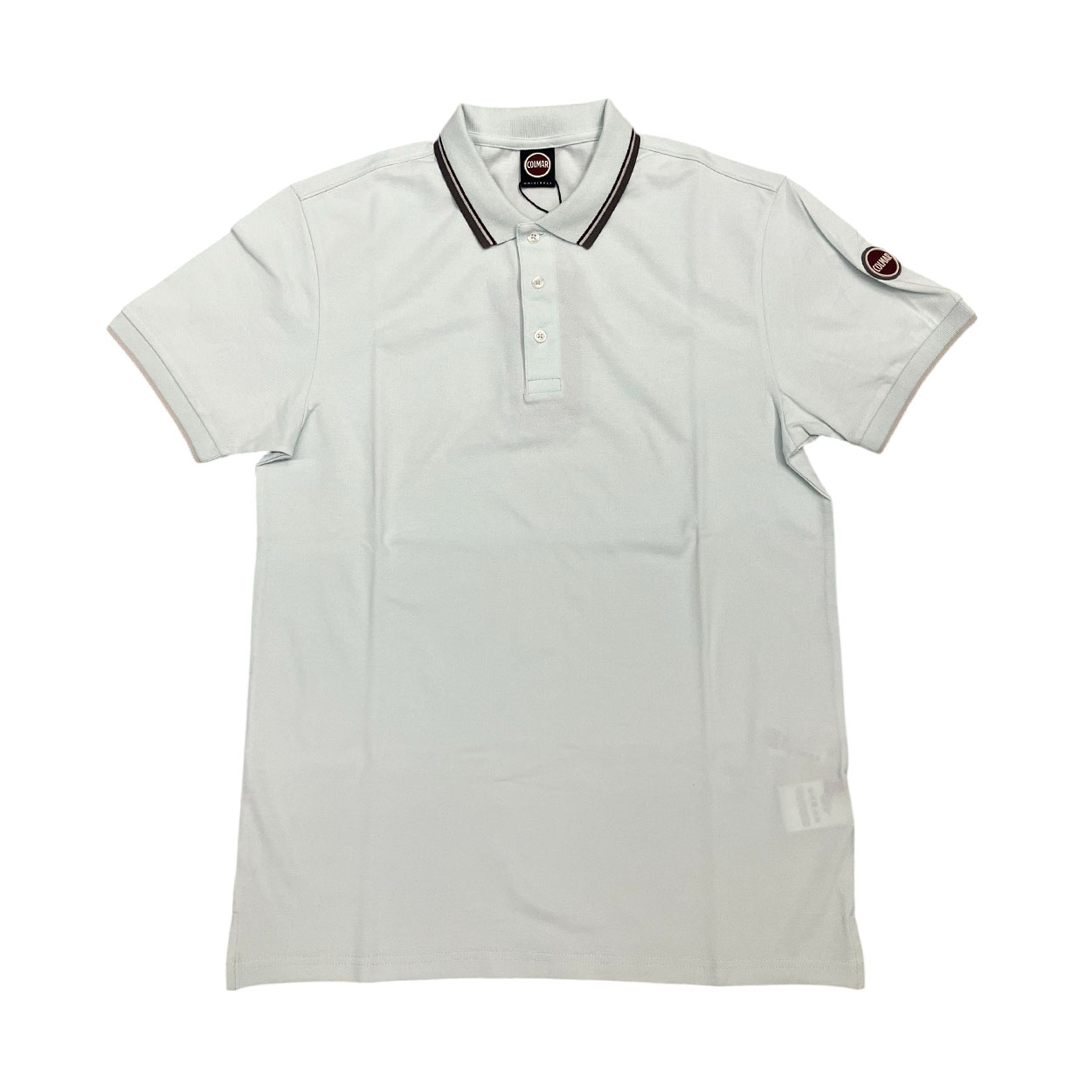 Colmar - Polo in morbido piqué celeste pastello 7659N - immagine 2