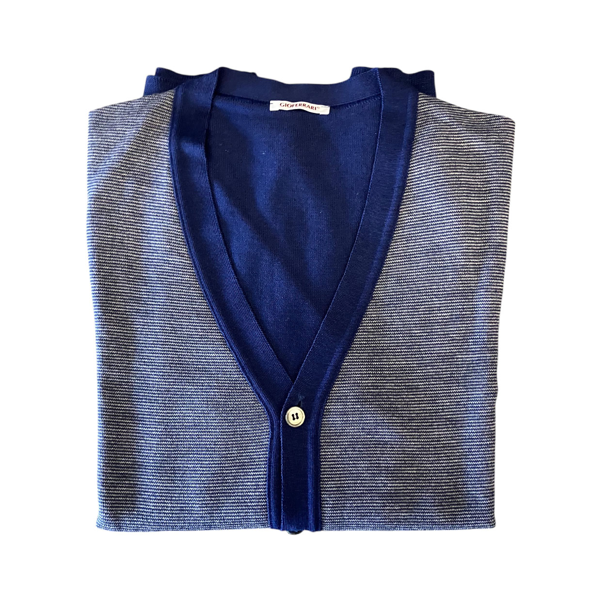 Gioferrari - IT/50 - Cardigan in lana merino extrafine DI309.C09 blu - immagine 3