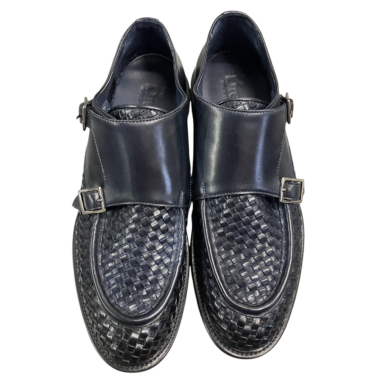 Brecos - EU/42 - Mocassini in pelle blu scuro lavorazione Blake - immagine 2