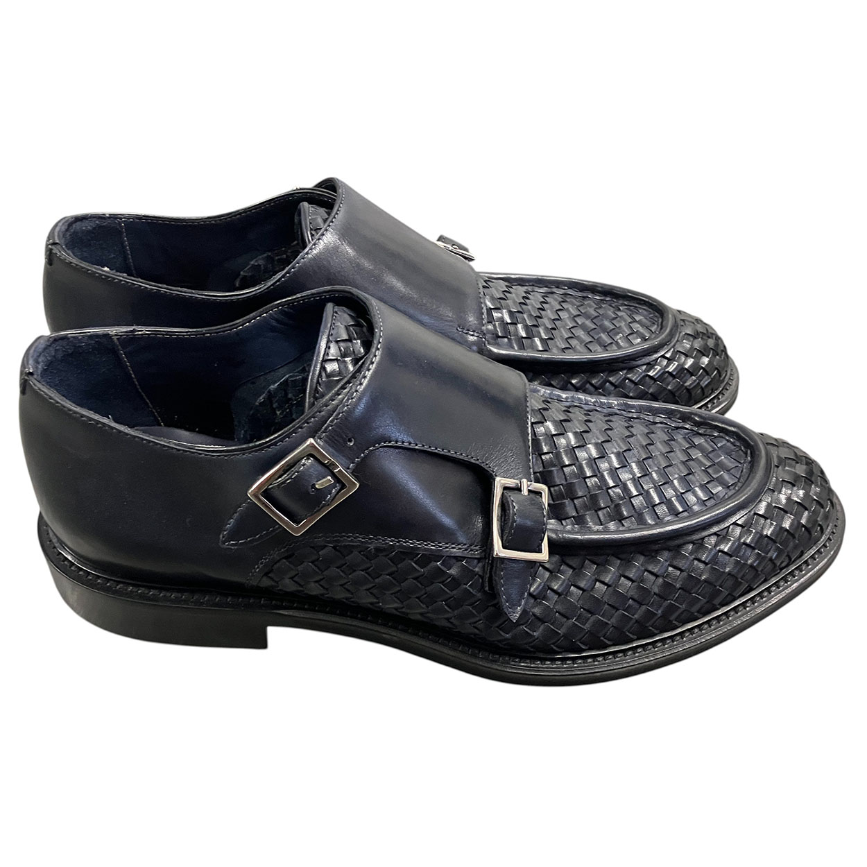 Brecos - EU/42 - Mocassini in pelle blu scuro lavorazione Blake - immagine 3