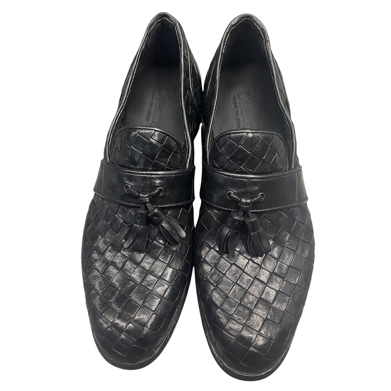 Brecos - EU/42 - Mocassini in pelle intrecciata con nappine lavorazione Blake - immagine 2