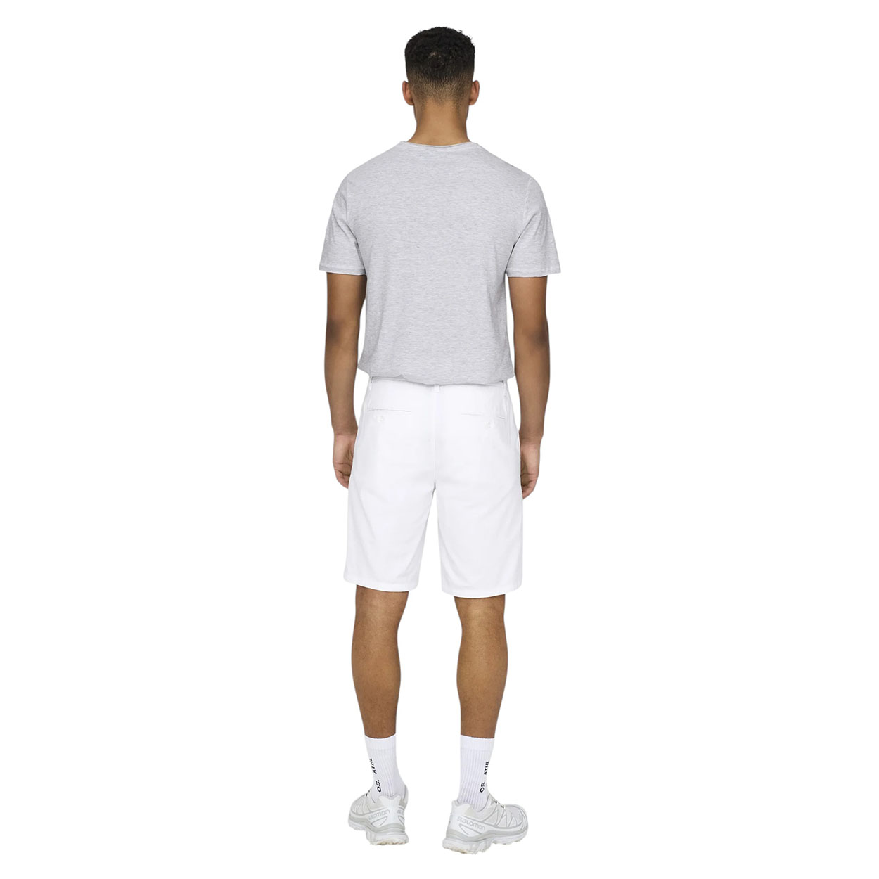 Only & Sons - Bermuda Onsmark 0011 cotone e lino elasticizzato bianco uomo - S - immagine 4