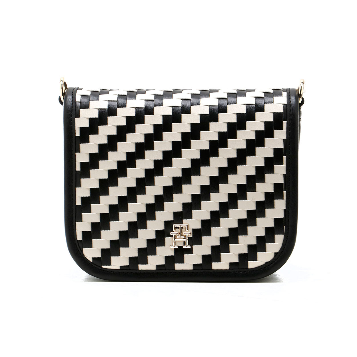Tommy Hilfiger - Borsetta Th City Crossover Woven AW0AW16077 Nero Bianco - immagine 2
