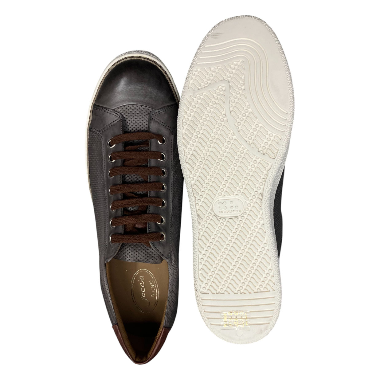 Joccia - EU/45 - Sneaker basso in pelle traforata taupe Summer 3 - immagine 4