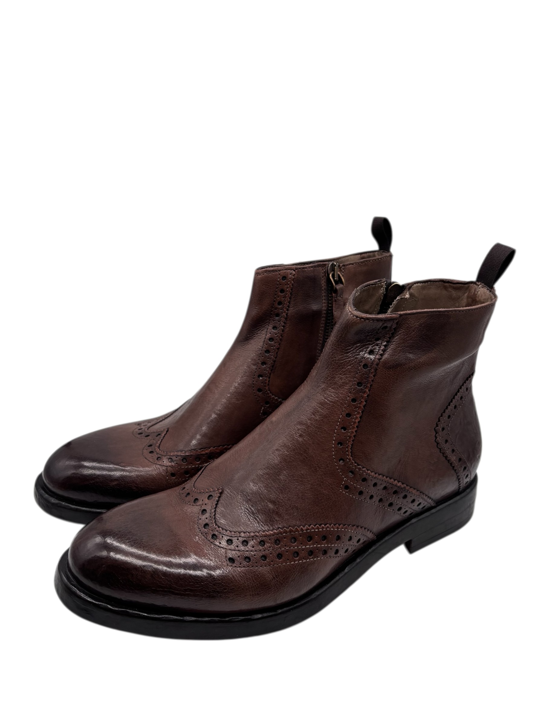 Brecos - Stivaletti uomo in pelle marrone - 42