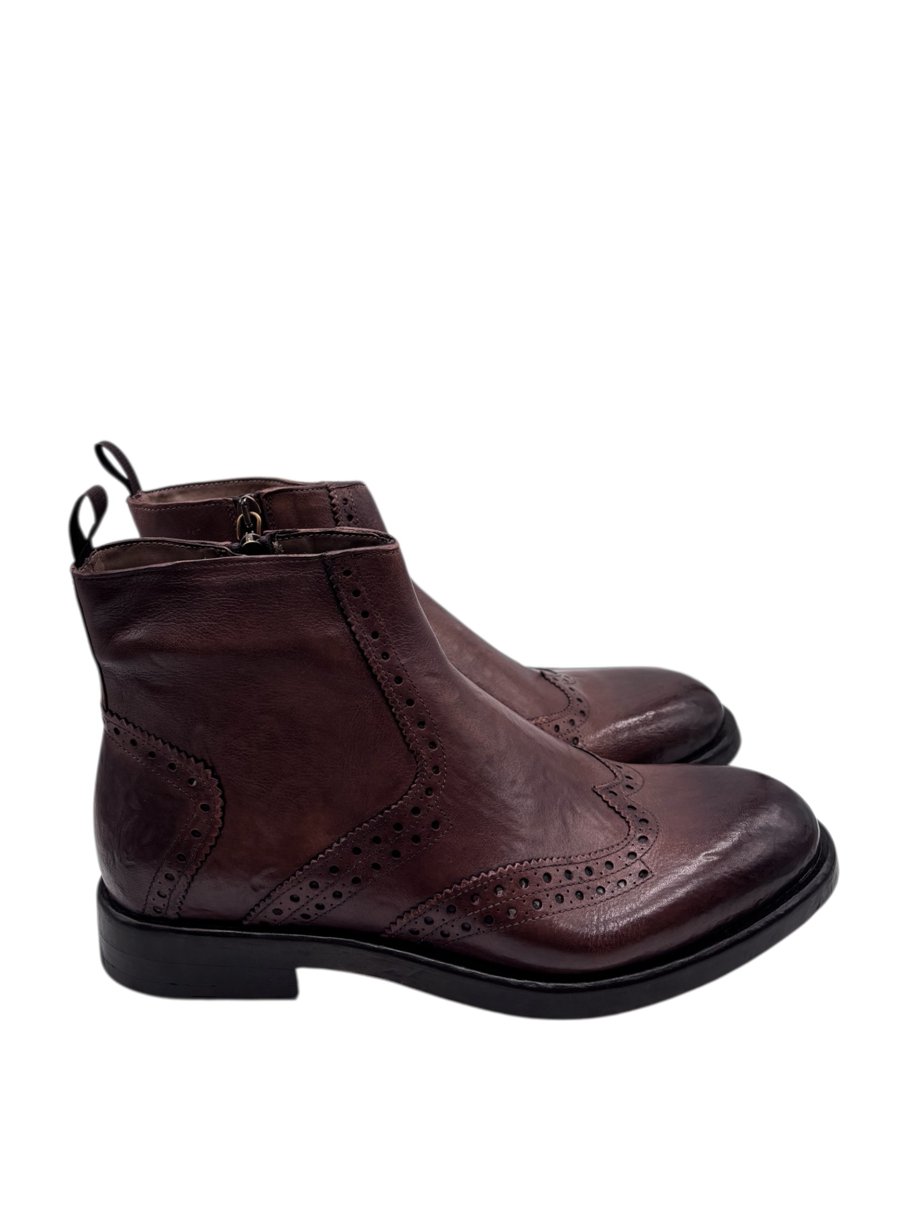 Brecos - Stivaletti uomo in pelle marrone - 42 - immagine 3