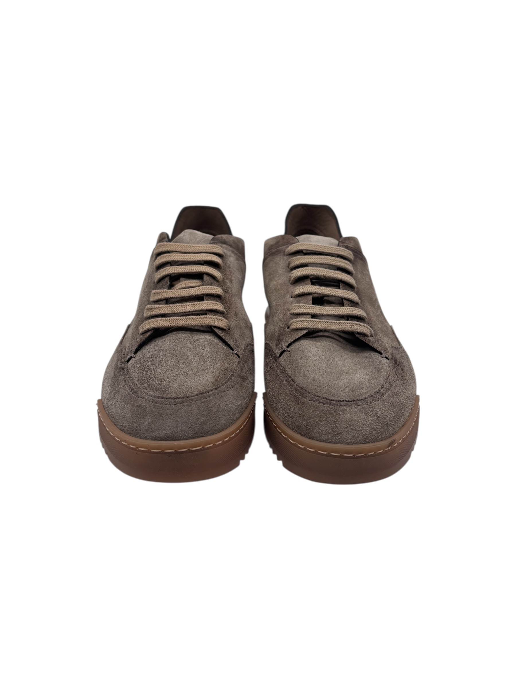 Brecos - Sneakers uomo in camoscio beige - 42 - immagine 2