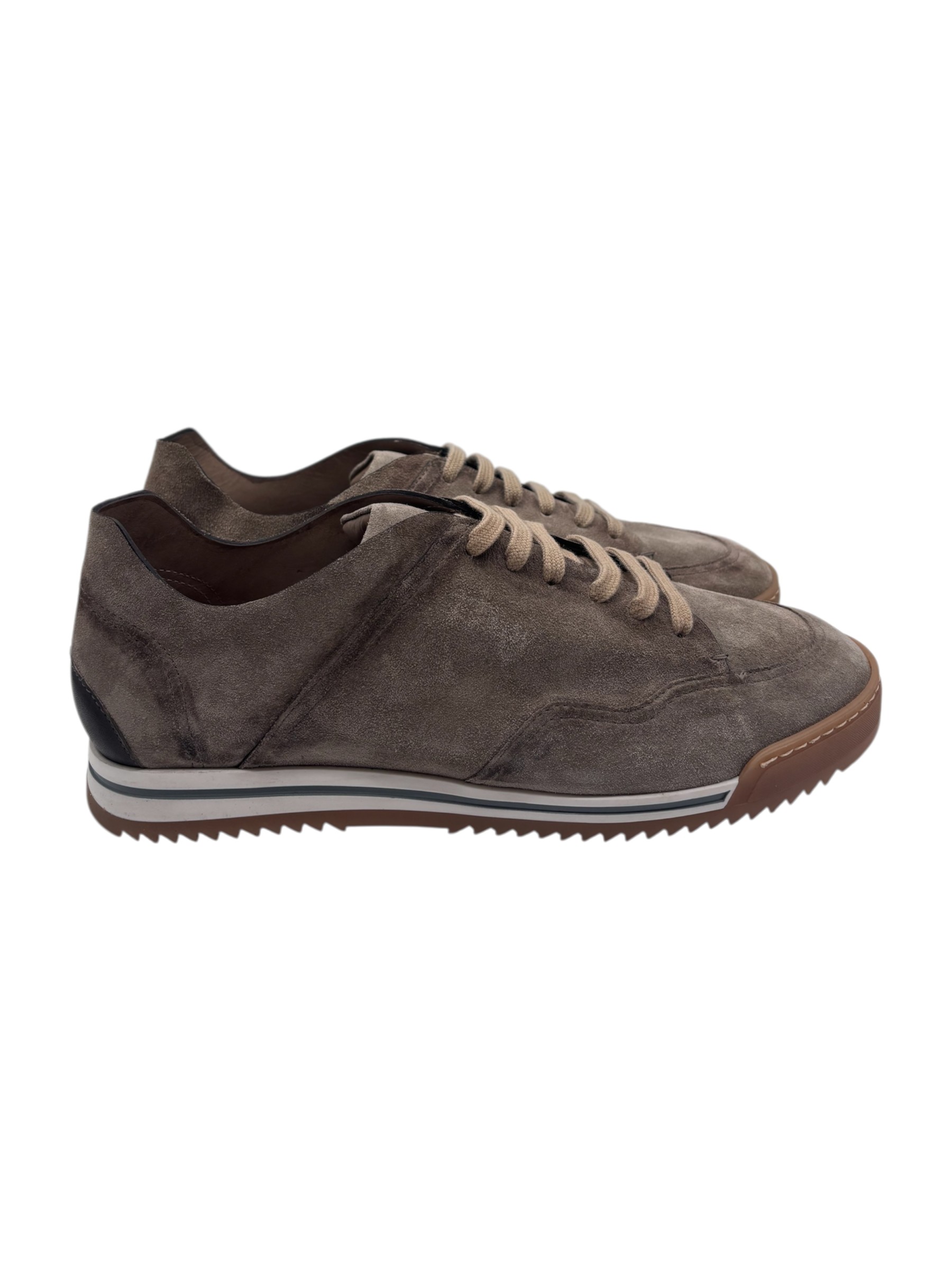 Brecos - Sneakers uomo in camoscio beige - 42 - immagine 3
