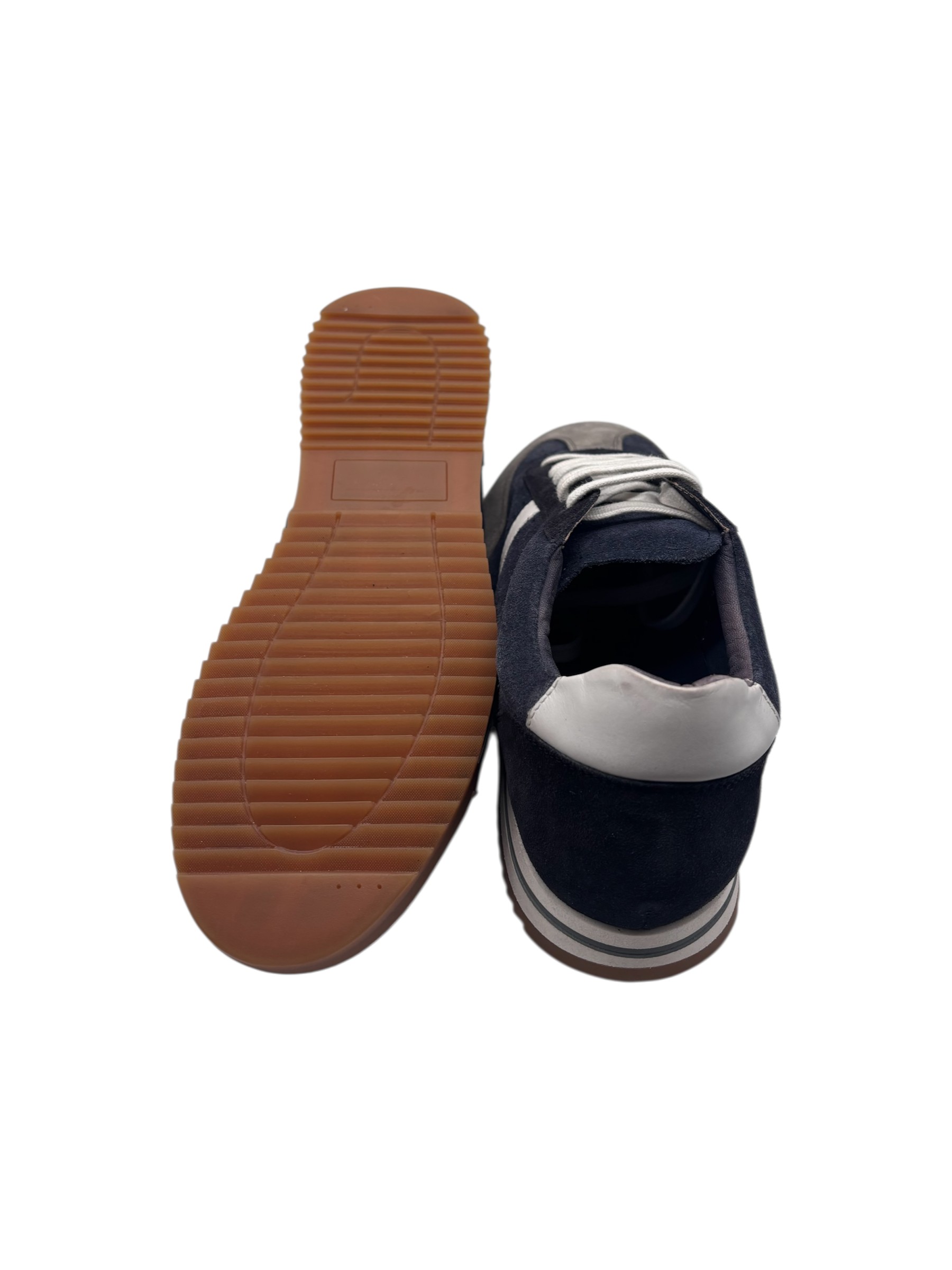 Brecos - Sneakers uomo in camoscio blu - 42 - immagine 4