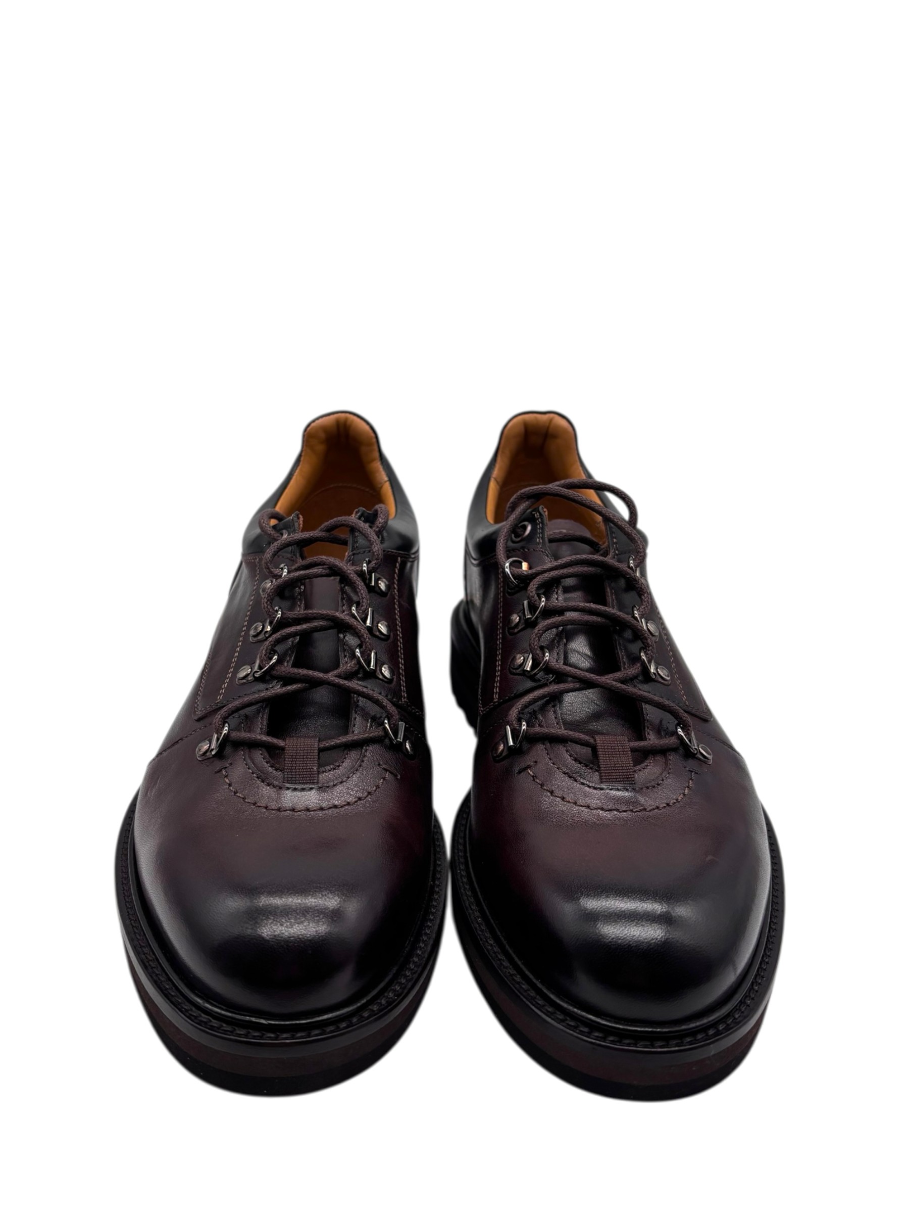 Brecos - Scarponcini bassi uomo in pelle bordeaux - 42 - immagine 2