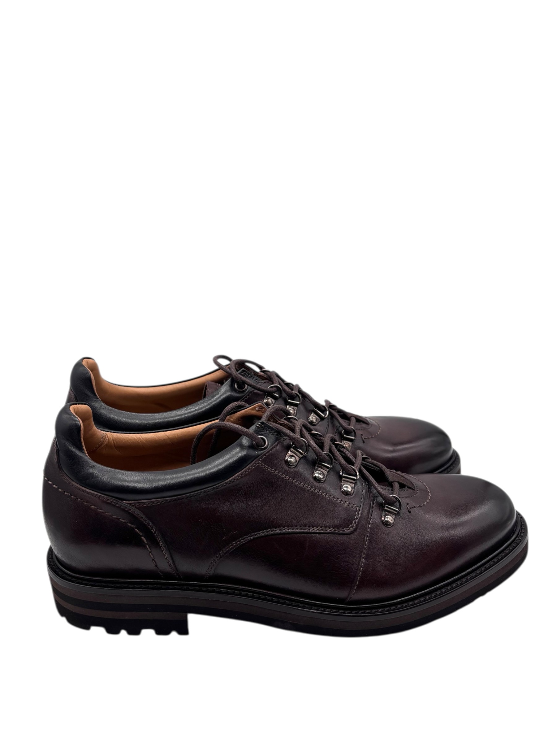 Brecos - Scarponcini bassi uomo in pelle bordeaux - 42 - immagine 3