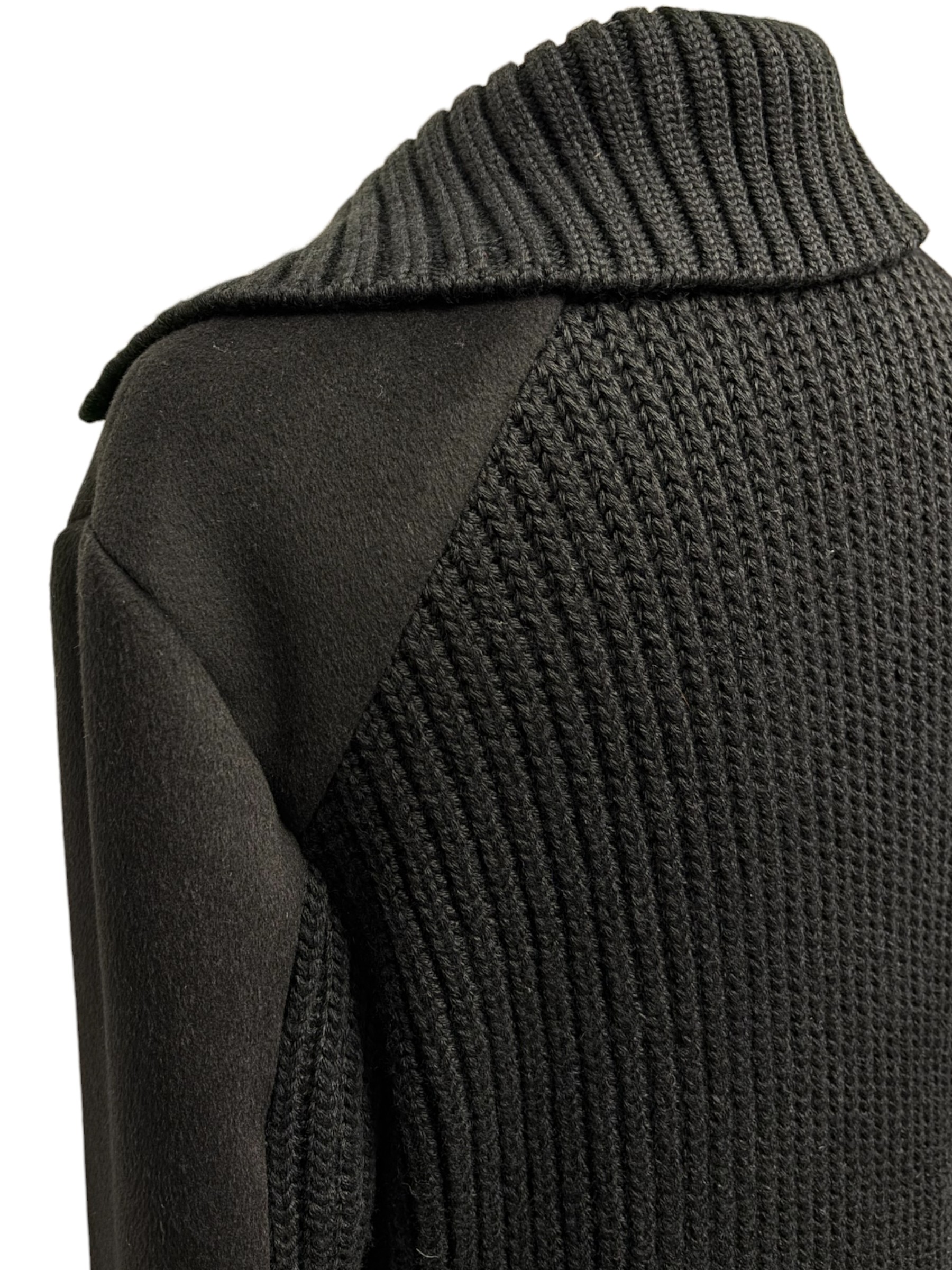Emporio Armani - Peacoat nero uomo in lana e cachemire - 48 - immagine 5