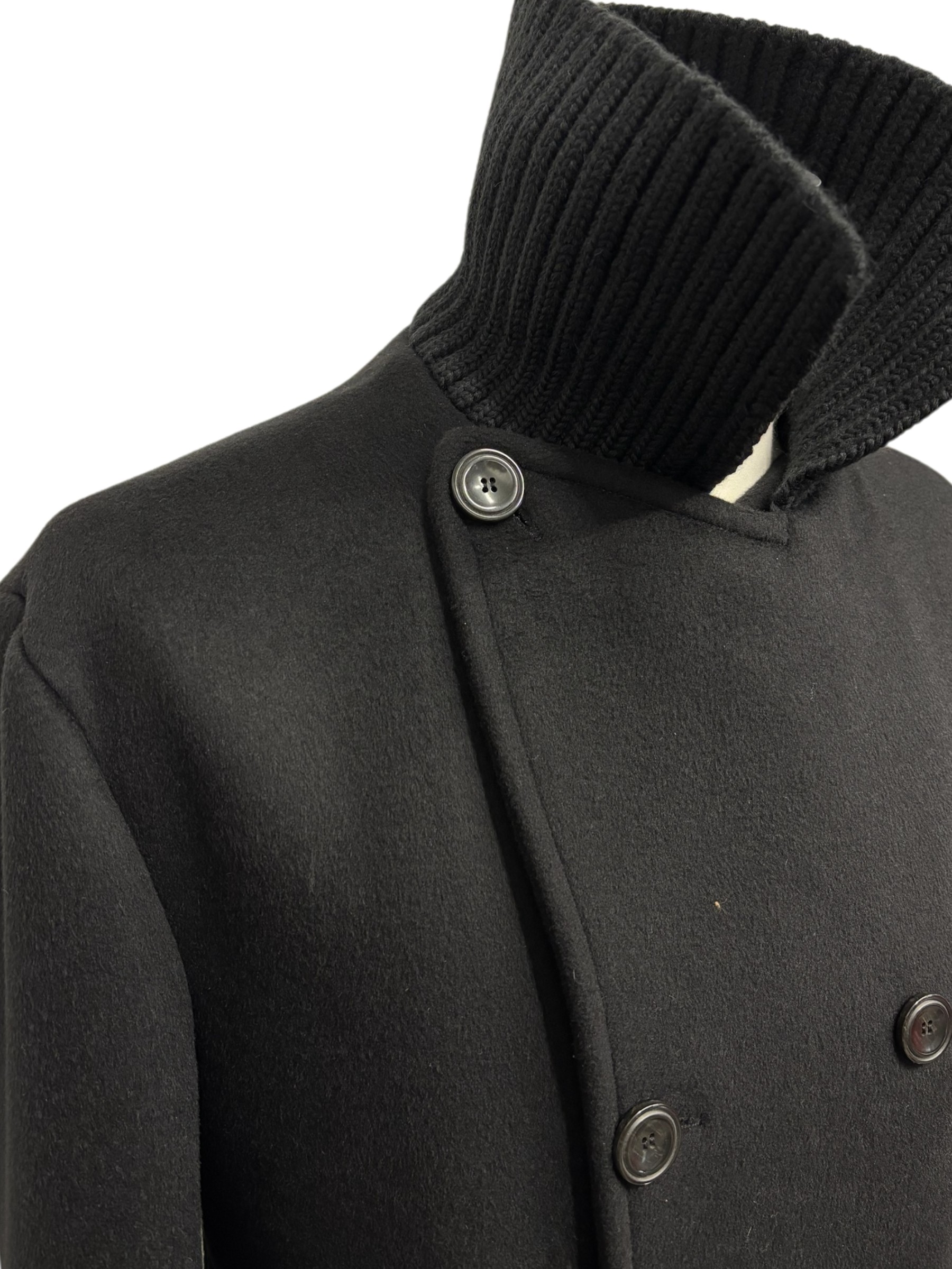 Emporio Armani - Peacoat nero uomo in lana e cachemire - 48 - immagine 6