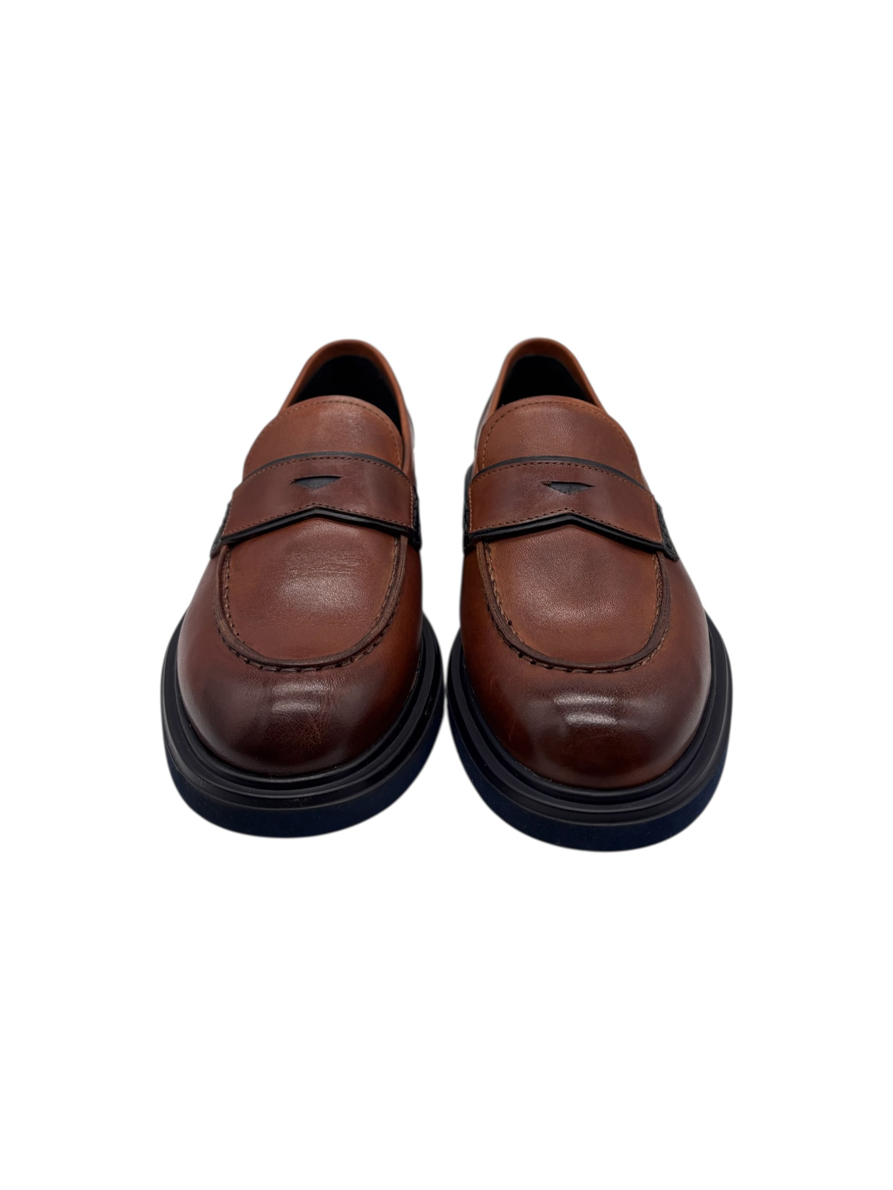 Brecos - Mocassini donna in pelle color cuoio - 37 - immagine 2