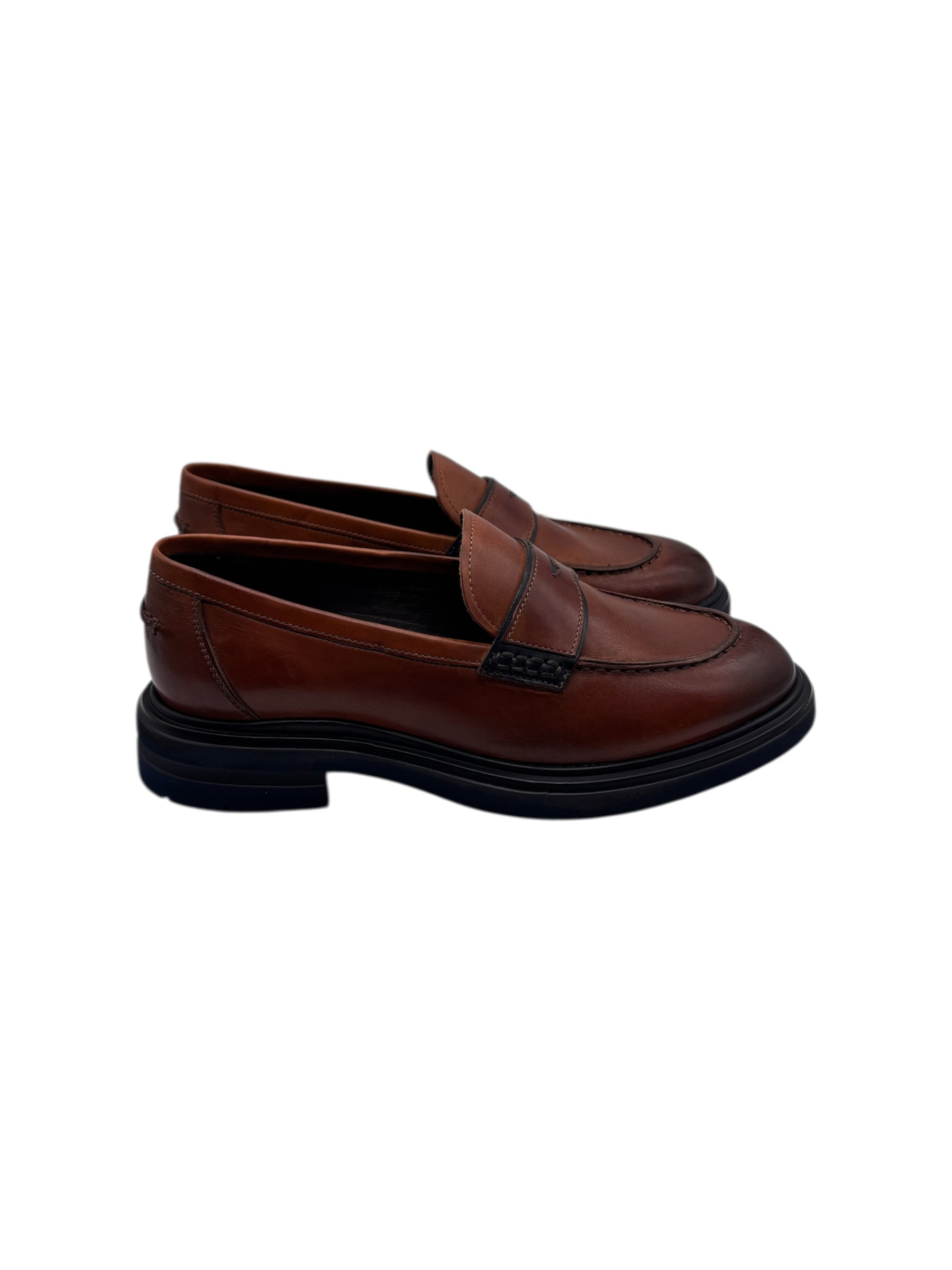 Brecos - Mocassini donna in pelle color cuoio - 37 - immagine 3