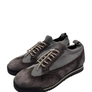 Brecos - Scarpe uomo in camoscio grigio - 42