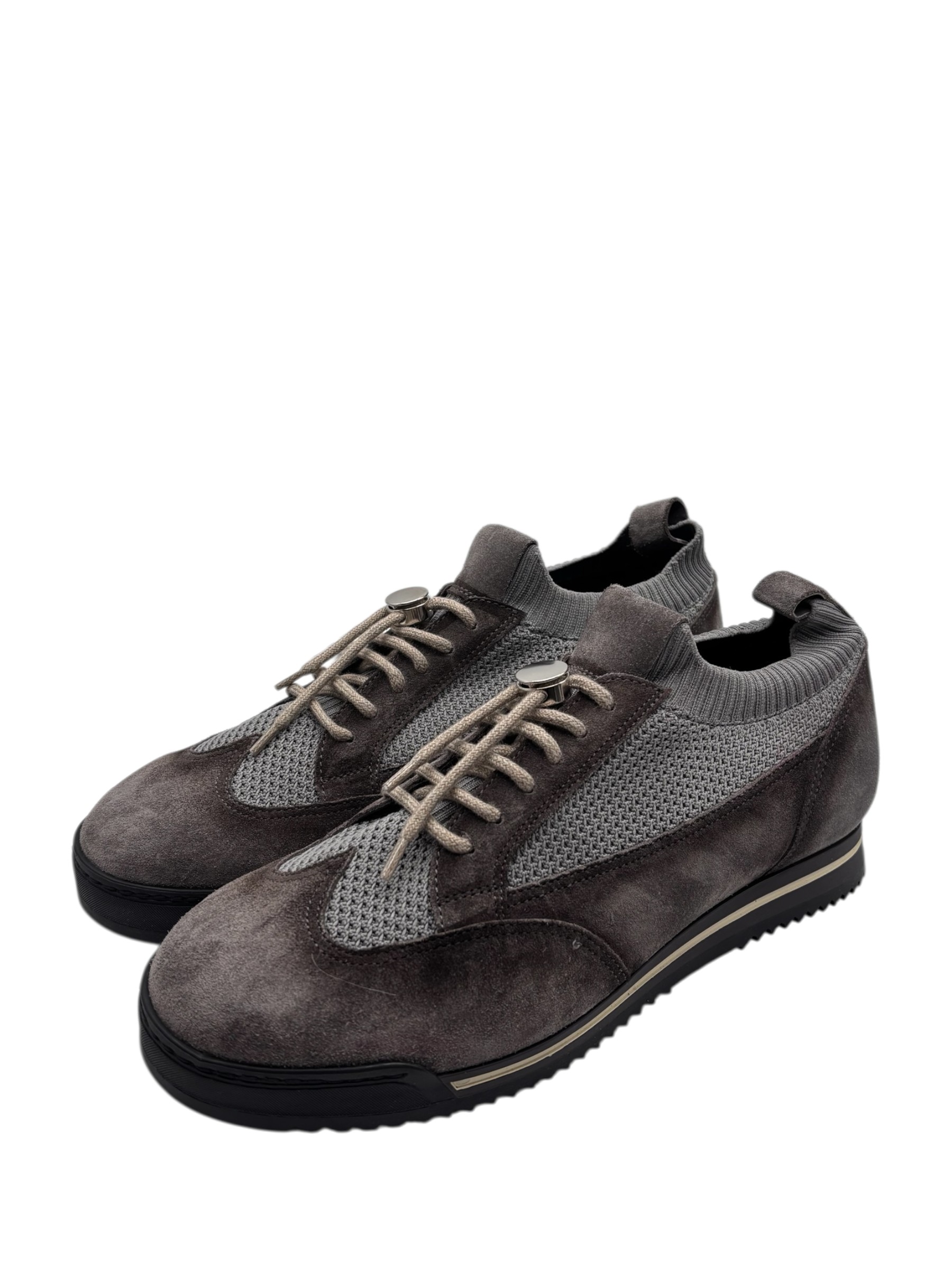 Brecos - Scarpe uomo in camoscio grigio - 42