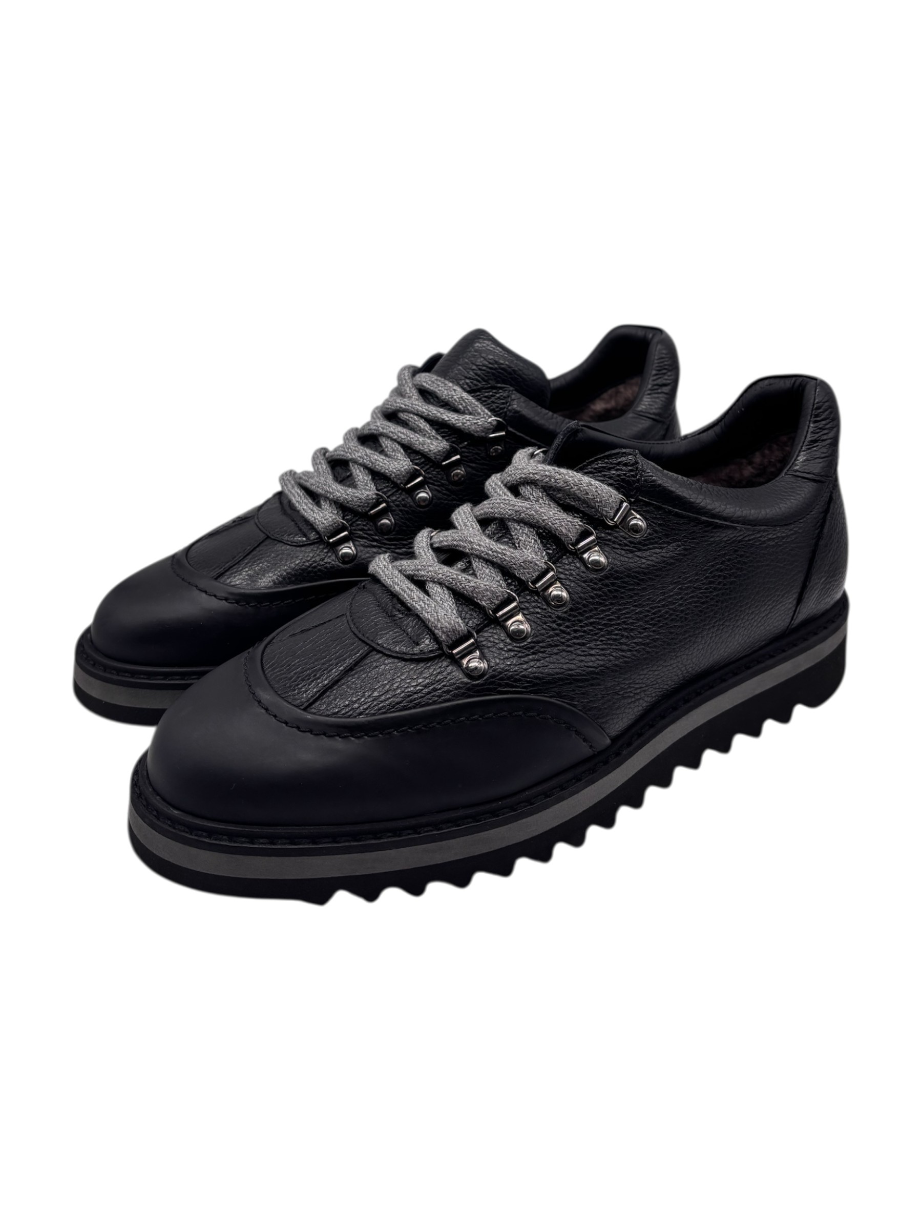 Brecos - Scarponcini uomo in pelle nera - 42