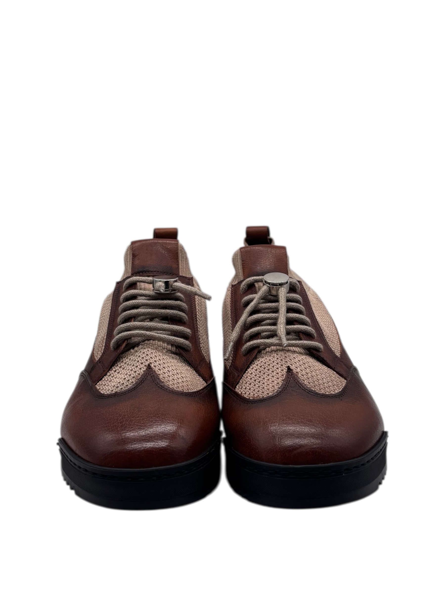 Brecos - Scarpe uomo in pelle color cuoio - 42 - immagine 2