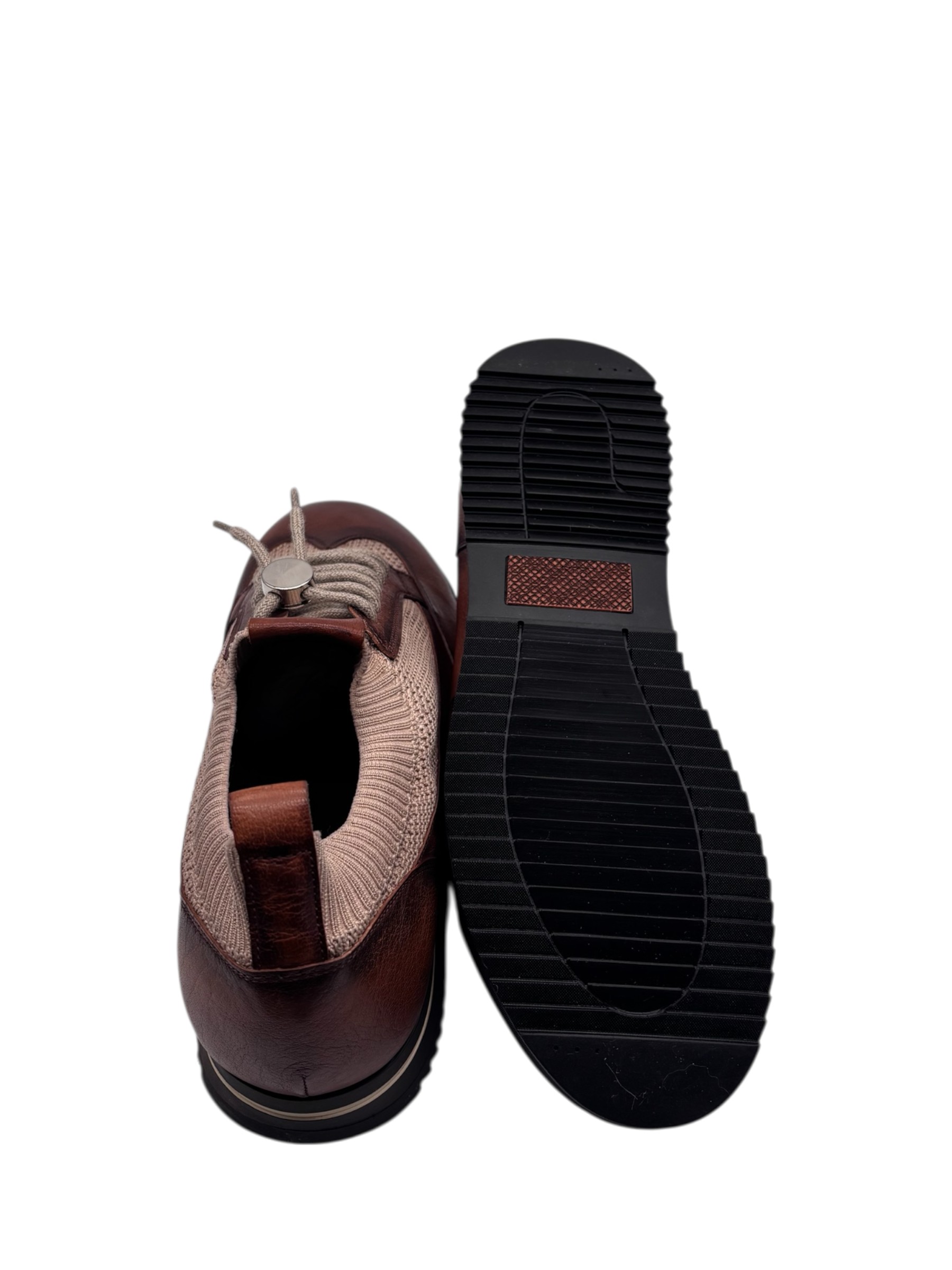 Brecos - Scarpe uomo in pelle color cuoio - 42 - immagine 4