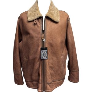 Pelle Moda - Montone scamosciato uomo color cammello - 2XL