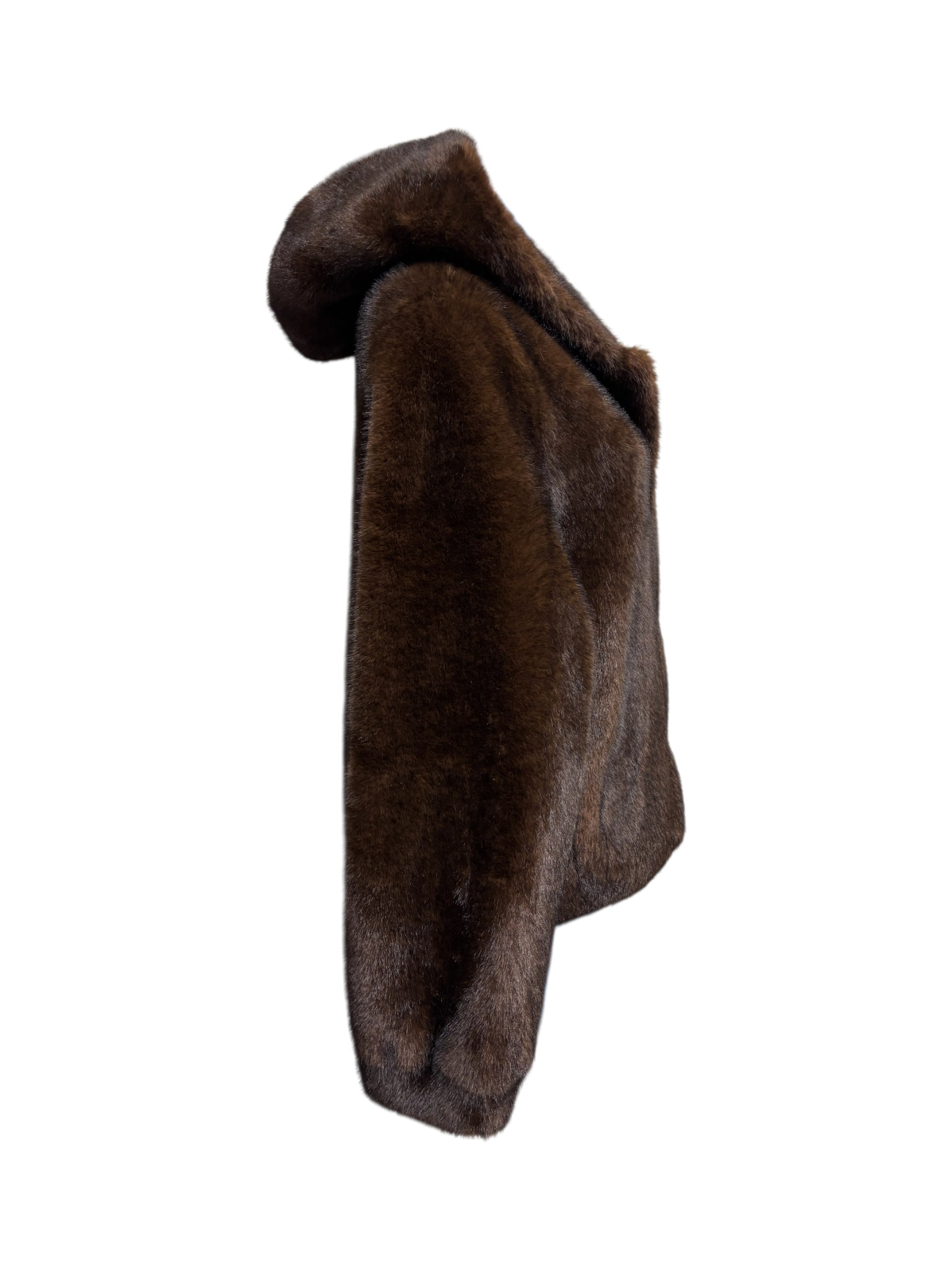 Riva Tricot - Pelliccia ecologica corta color caffè - immagine 2