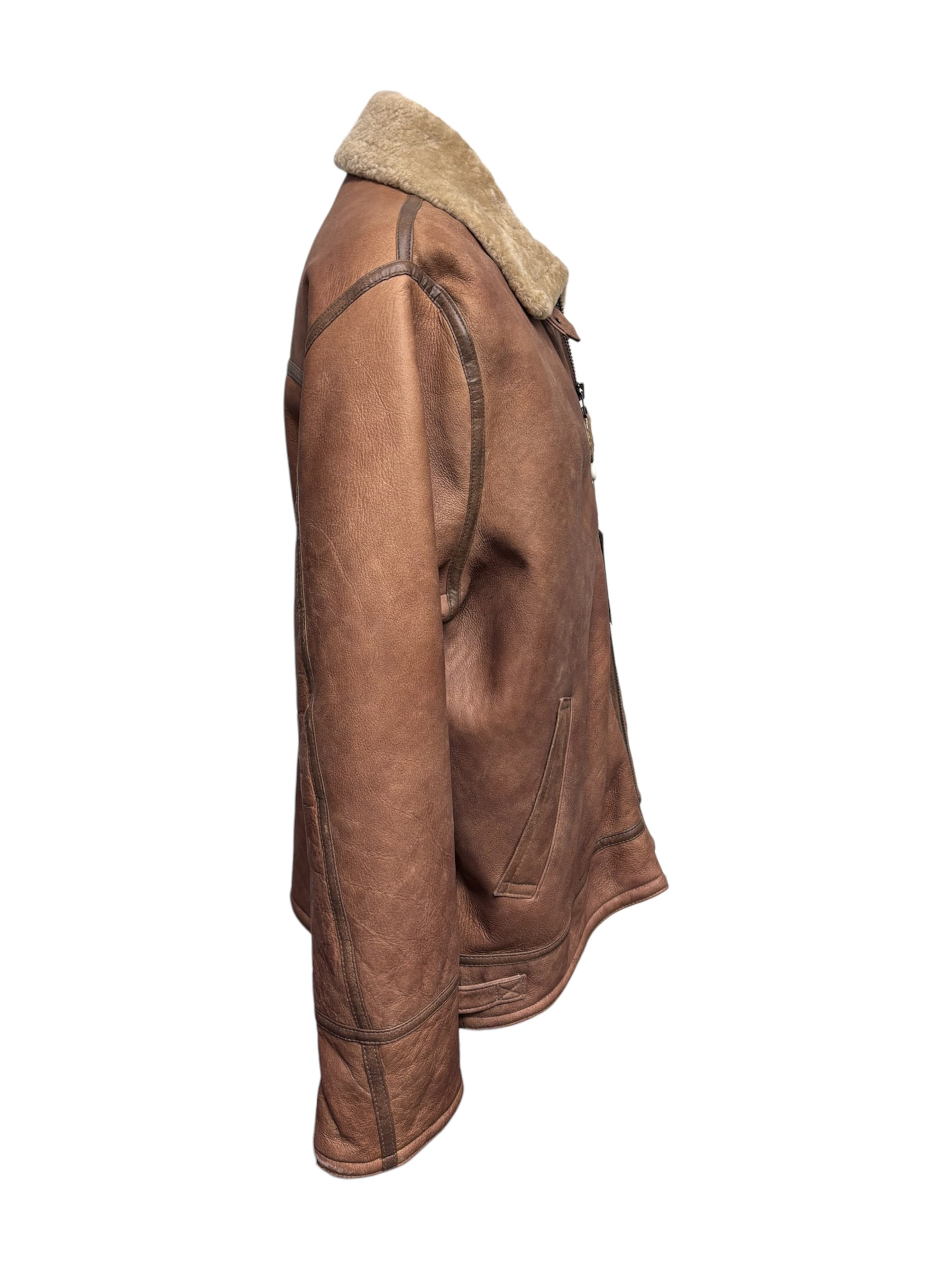 Pelle Moda - Montone scamosciato uomo color cammello - 2XL - immagine 2