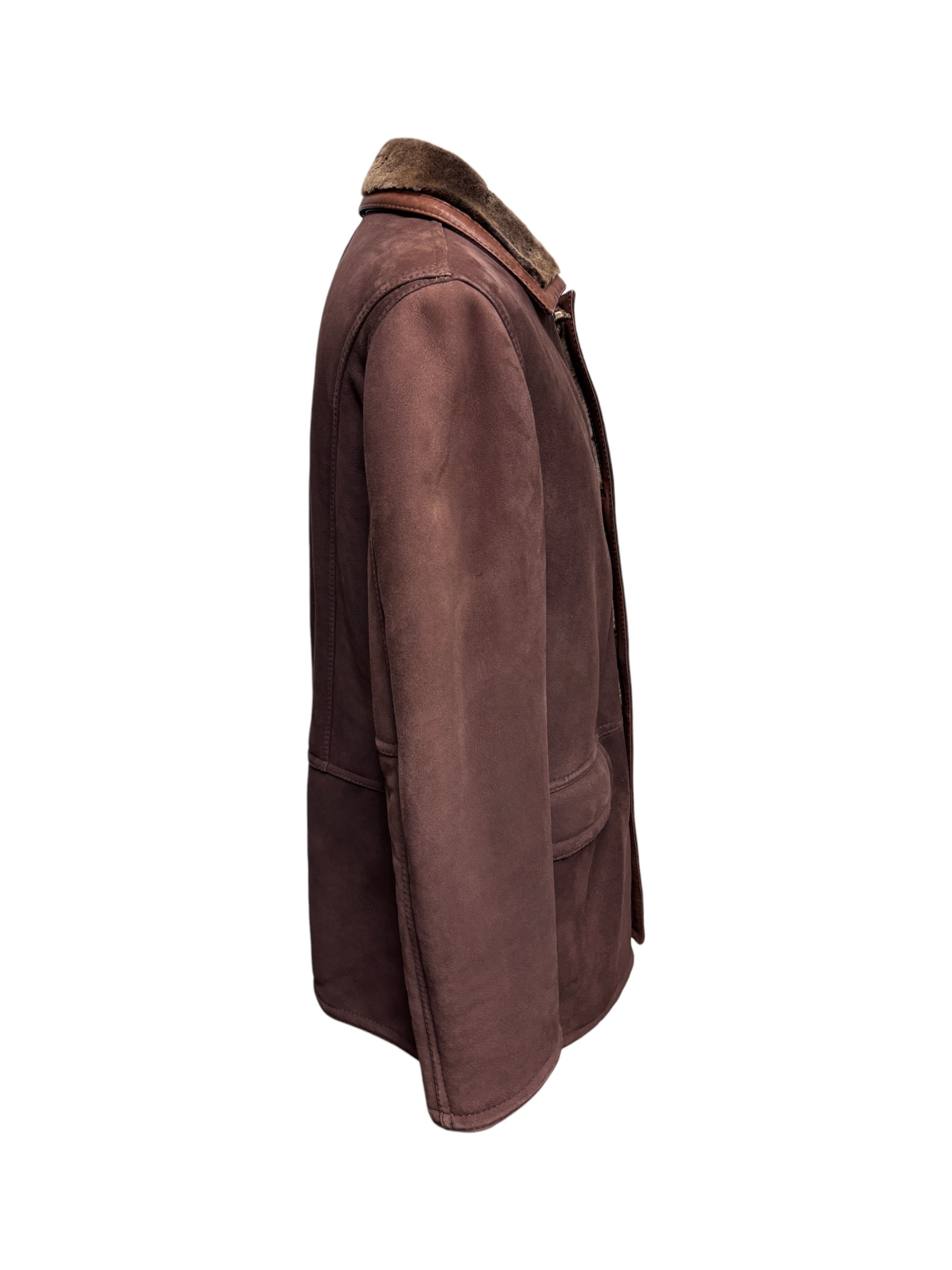 Montone scamosciato uomo color fango - 50 - immagine 2