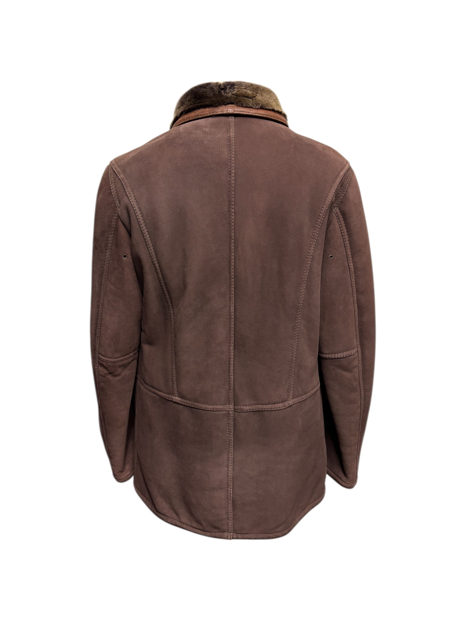 Montone scamosciato uomo color fango - 50 - immagine 3