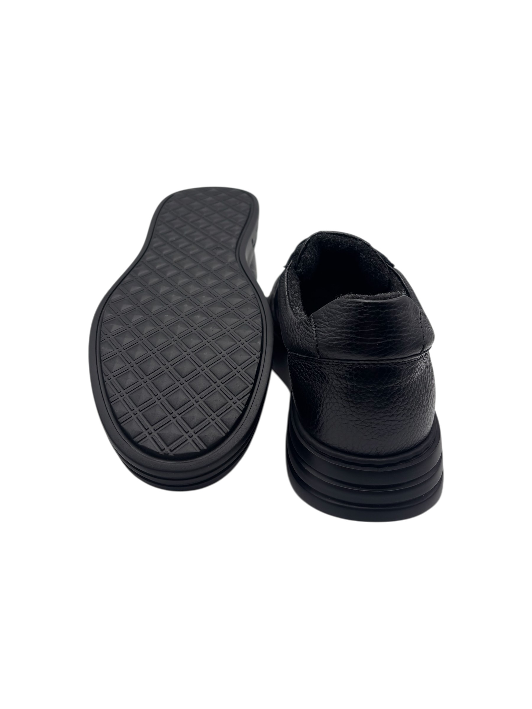 Brecos - Sneakers uomo in pelle martellata nera - 42 - immagine 4