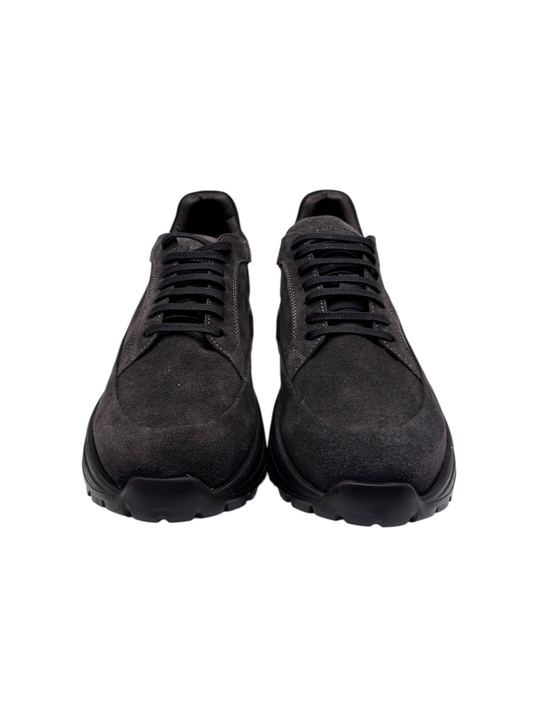 Brecos - Scarpe uomo in camoscio color antracite - 42 - immagine 2