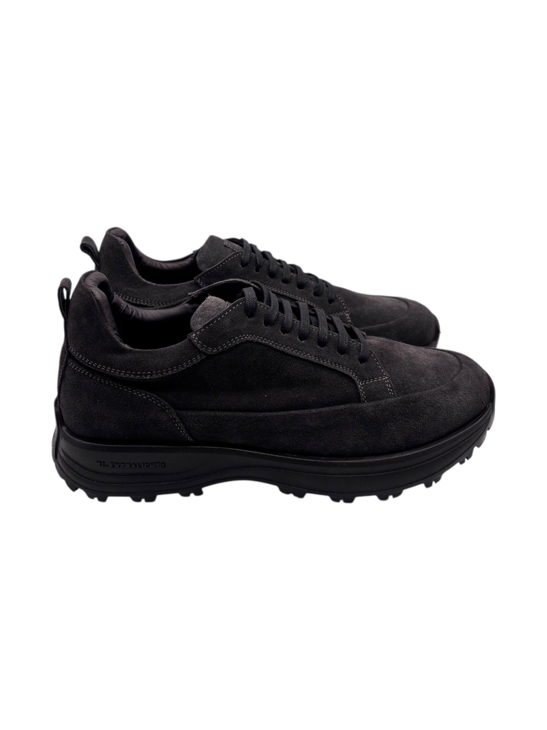 Brecos - Scarpe uomo in camoscio color antracite - 42 - immagine 3