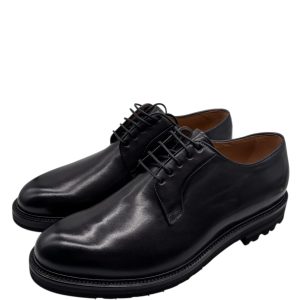Brecos - Scarpe derby uomo in pelle nera – 43.5