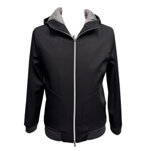 Scarano Napoli – Giubbino uomo in tessuto tecnico nero – 50
