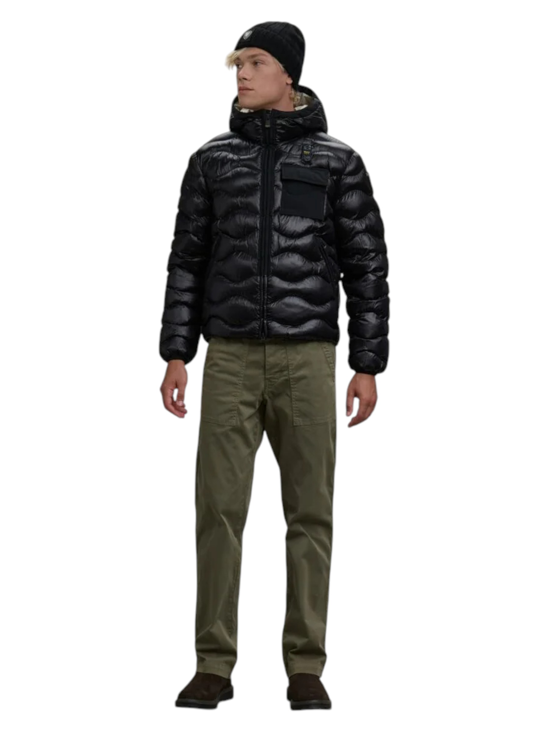 Blauer - Giubbotto uomo nero con taschino - XL - immagine 4