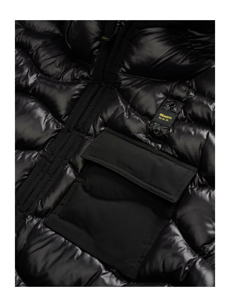 Blauer - Giubbotto uomo nero con taschino - XL - immagine 5