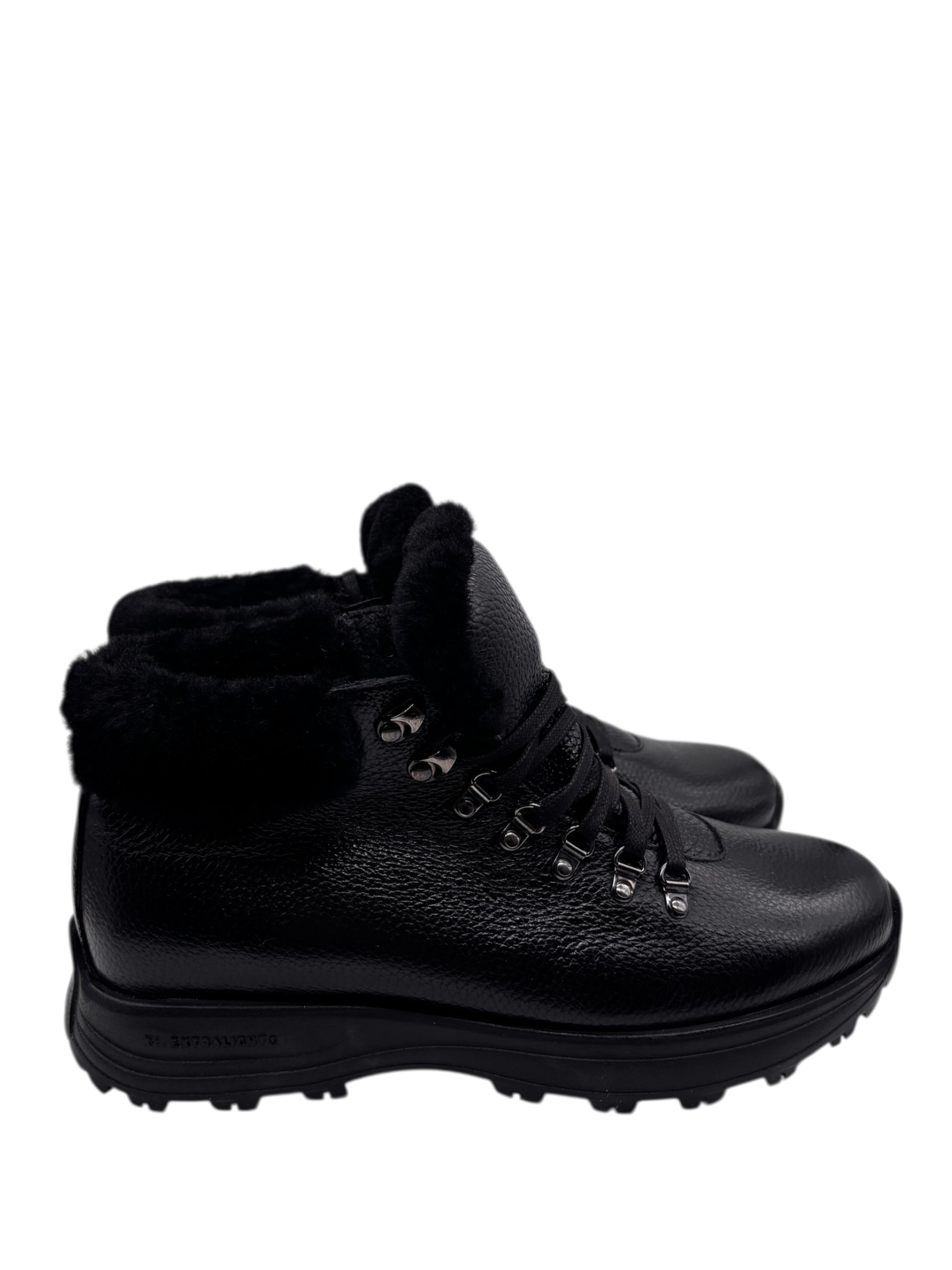 Brecos - Scarponcini uomo in pelle martellata nera - 42 - immagine 3
