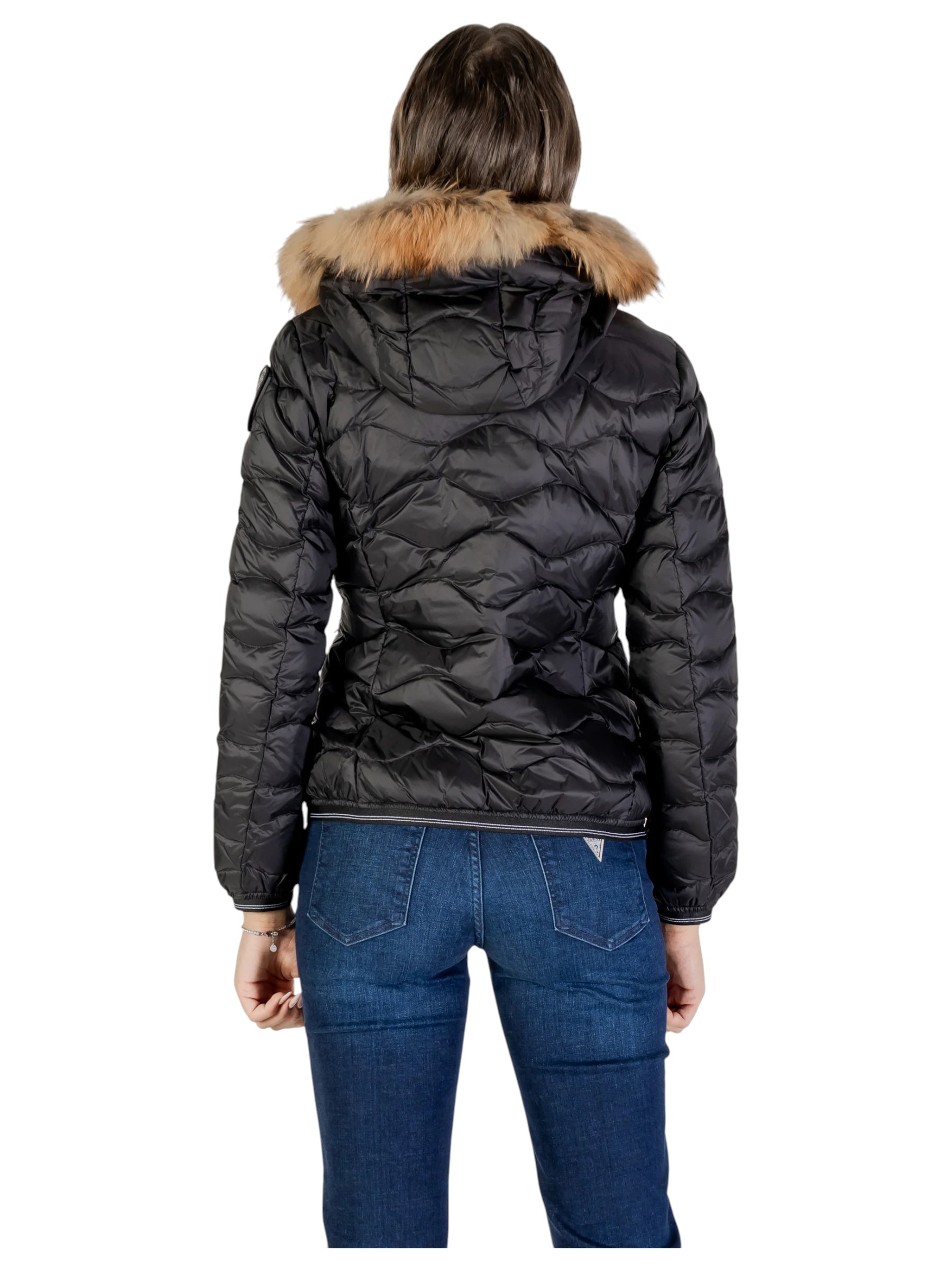 Blauer - Giubbotto nero donna con bordo in pelliccia murmasky - L - immagine 3