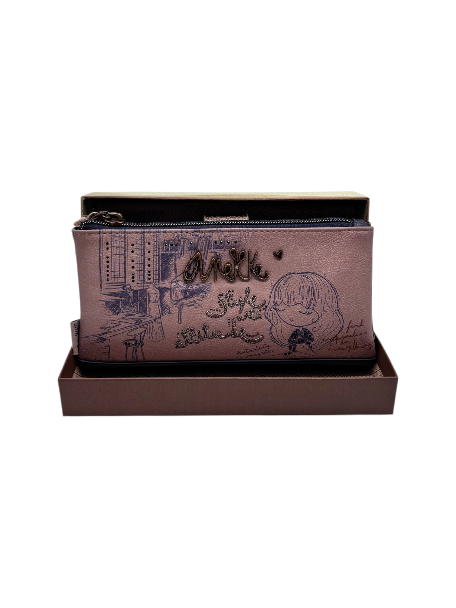 Anekke - Portafoglio grande flessibile RFID Studio - immagine 5