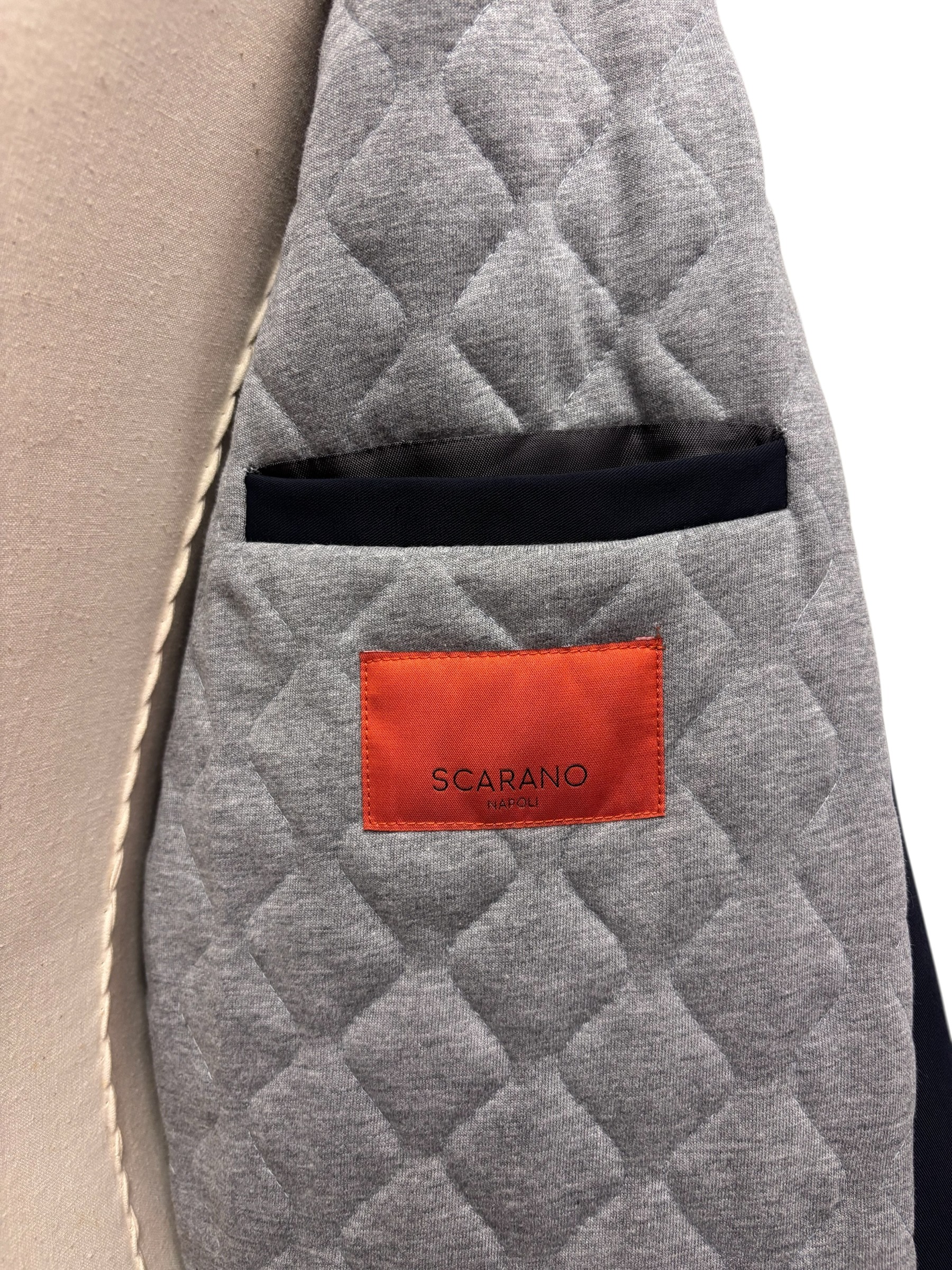 Scarano Napoli - Giubbino uomo in tessuto tecnico blu - 50 - immagine 5